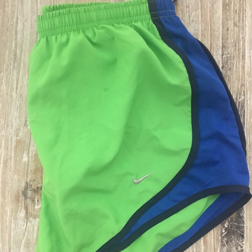 Green and Blue Running Shorts